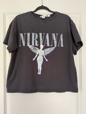H&M Black Nirvana Graphic Tee